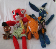  Amigurumi-Bär, Fuchs, Warzenschwein, Hase mit Möhre