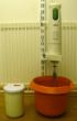 Rührstation zum Homogenisieren der Vorsäurungsmilch, Braunmixer mit Schneebesen und 25Watt Glühlampe als Drehzahlbremse