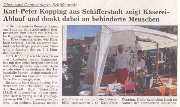 Bericht vomn Beate Bayer von der Lebenshilfe Schifferstadt/Speyer